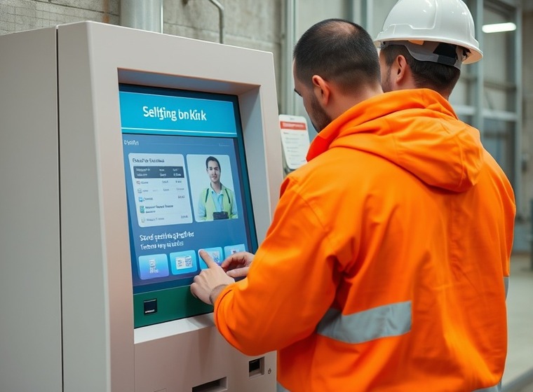 Terminal de autoservicio operativo en una sucursal